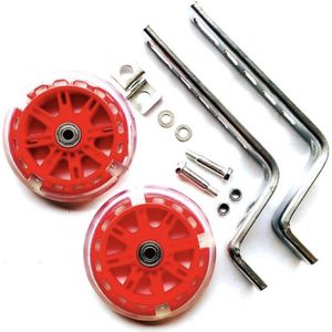 Zijwieltjes voor Kinderfiets - 12-20 Inch - Kleur Rood - 12 inch/14 inch/16 inch/18 inch/20 inch - Zijwielen - Kinderfietsaccessoires