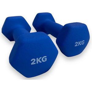 Padisport - Dumbells 2 Kg - Halter - Gewichten Set Halters - Gewichten 2 Kg - Blauw - Gewichten - Dumbells - Halters - Gewichtjes 2 Kg