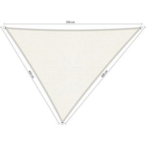 Shadow Comfort driehoek 4,5x5x5,5m Arctic White met Bevestigingsset