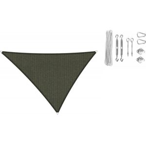 Shadow Comfort driehoek 4,5x5x5,5m DuoColor Carbon Black metset