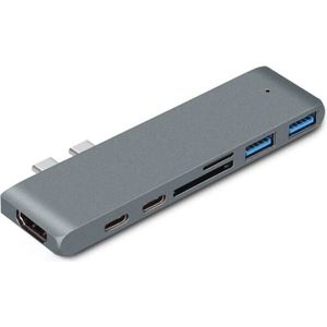 USB-C Hub geschikt voor MacBook Pro/Air - HDMI - Thunderbolt - 7 in 1