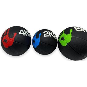 Padisport - Medicijnbal - Medicine Ball - Gewichtsbal - Medicijnbal Set 2 Kg - Gewichtsbal Set - Krachtbal Set - Krachtbal 4 Kg - Medicijnbal Set 2 En 4 En 6 Kg