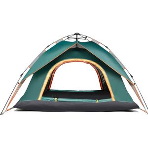 Orion Store - Tent –Familietent - 4 Persoons - Hoogwaardige Tent - Dubbele Deur Tent - Enkele Laag Volautomatische Outdoor Glamping Tent - Camping Tent – 3-4 Person Tent - Militair Groen