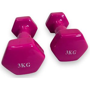 Padisport Dumbells Roze - 3kg Dumbells - Sport Gewichten Voor Thuis - Handgewichten - Halter - Gewichten Set Halters - Gewichten 3 Kg - Roze - Gewichten - Dumbells - Halters - Gewichtjes 3 Kg