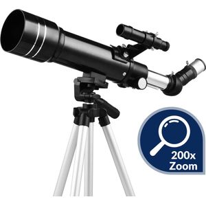 Raykon Telescoop - 200x Vergroting - Sterrenkijker - Met Smartphone houder en Statief - Voor Kinderen en Volwassenen - Zwart