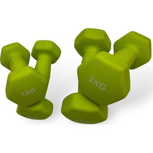 Padisport Dumbells Groen 1 En 2 Kg - Gewichten Set Halters - Gewichten Set - Gewichten Set Dumbbell - Dumbells Set - Dumbbells - Halters - Dumbell - Fitness Gewichten - Gewichten - Dumbellset - Gewichtjes Set - Sport Gewichten Voor Thuis