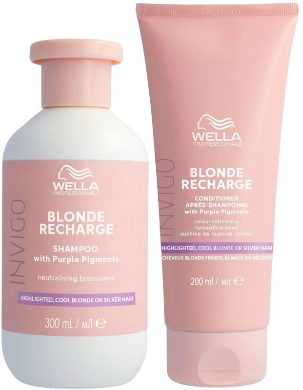 Wella - Invigo Color Recharge Cool Blond Duo Set - 250 ml en 200 ml - Haarkleuring