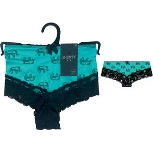 Dames Hipster - Turquoise - Kant - Olifant