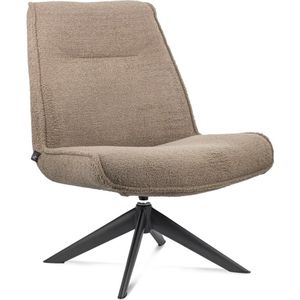 Luxe Draaifauteuil met Armleuning - Teddy - Stoel - Fauteuil - Donker Bruin - 95 cm hoog