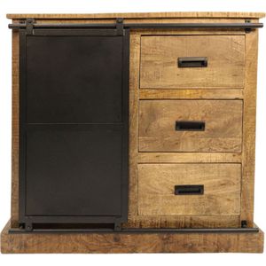 Dressoir - Sideboard - Kast - Kasten - Mangohout - Opbergkasten met Deuren - Opbergkast - Industrieel - 95 cm breed