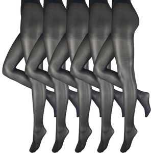 Panty - Zwart - Klassiek - 40 den - 5 stuks