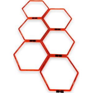 Coördinatieladder - Agility Ladder - Speedladder - Oranje - Hexagon Ladder - Sportladder - Agility - Behendigheid