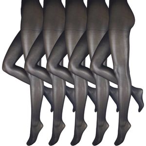 Panty - Zwart - Klassiek - 20 den - 5 stuks