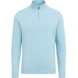 Vercate - Luxe Half Zip Pullover - Lichtblauw - Knit Heren Sweater