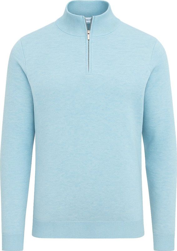 Vercate - Luxe Half Zip Pullover - Lichtblauw - Knit Heren Sweater