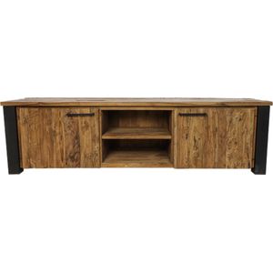 Tv Meubel - Tv Meubel Industrieel - Tv Meubel Zwart - Tv Kast - Tv kasten - Kast - Kasten - 175 cm breed