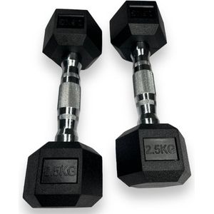 Padisport Hex Dumbells 2.5 Kg - Sport Gewichten Voor Thuis - Workout Gewichten - Handgewichten - Hexagon Dumbells - Fitness Gewicht 2.5 Kg - Hexa Dumbell 2.5 Kg - Dumbbells - Dumbell Set - Halter