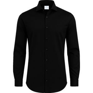 Vercate - Strijkvrij Overhemd - Zwart - Slim Fit