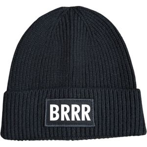 Wintermuts rib gebreid zwart - Brrr - soBAD. | Wintersport | Après ski outfit Warme Muts voor Volwassenen | Heren en Dames Beanie