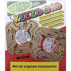 Keezbord Totaalbox Hout - Speel met 2-8 spelers op dit mooie houten bordspel!