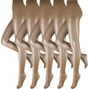 Panty - Caramel - Klassiek - 20 den - 5 Stuks