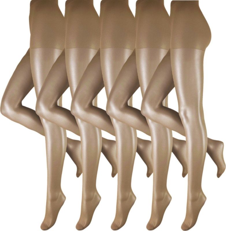 Panty - Caramel - Klassiek - 20 den - 5 Stuks