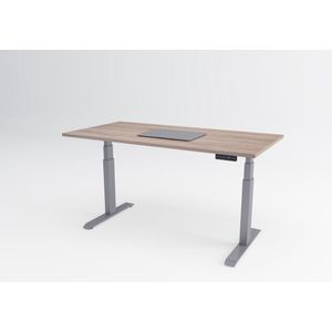 Tri-desk Premium | Elektrisch zit-sta bureau | Aluminium onderstel | Robson eiken blad | 200 x 80 cm