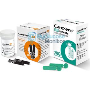 CareSens - N - Teststrips - 50 Stuks - Voordeelpakket met Lancetten - 100 Stuks