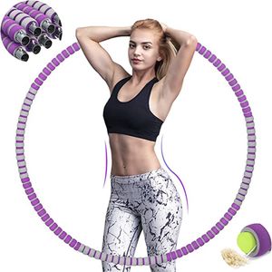 Adult Fitness Hoop, 1,2 kg Fitness Hoepel, Verwijderbaar Ontwerp,