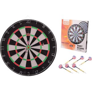 Sports Active Dartbord 45x2 cm met 6 darts in doos