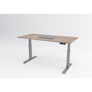 Tri-desk Premium | Elektrisch zit-sta bureau | Aluminium onderstel | Robson eiken blad | 160 x 80 cm
