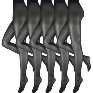 Panty - Zwart - Klassiek - 20 den - 5 stuks