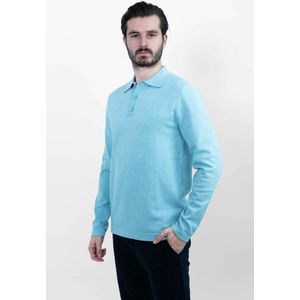 Vercate - Luxe Heren Poloshirt - Polo Met Lange Mouwen - Zwart - Regular Fit - Knit Knitted