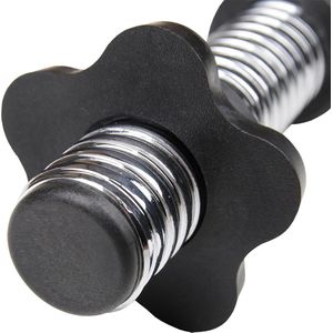 Halterstang - Barbell - Halter - Curlstang - Curl Bar - 0.5 kg - Staal - Zilver - 35.5 x 3 x 3 cm