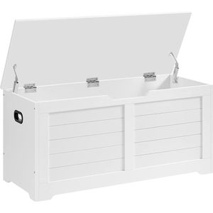 Speelgoedkist - Halbank - Opbergkast - Speelgoed organizer - Max. 100 kg - 100 x 40 x 46 cm - Spaanplaat - Wit