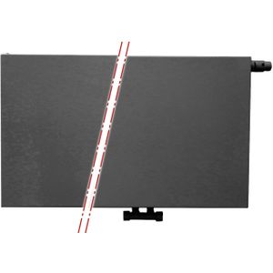 ECA 50x60 cm Type 22 - 1119 Watt - ECA Paneelradiator Compact 8 vlakke voorzijde - Mat Zwart (Ral 9005)