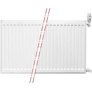 Oppio 40x220 cm Type 22 - 3542 Watt - Oppio Paneelradiator Compact 6 geribbelde voorzijde - Wit (Ral 9016)