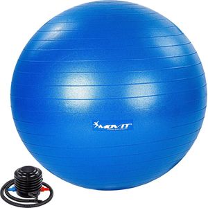 Yoga - Yoga bal - Pilates bal - Yoga bal 85 cm - Fitness bal - Fitness bal 85 cm - Inclusief pomp - Blauw