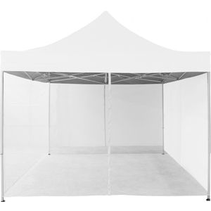 Muggennet partytent - Klamboe vierkant - Klamboe partytent - Muskietennet partytent - Polyester - Wit - 3 x 3 x 2 m