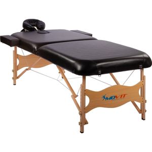 Behandeltafel - Massagetafel - Fysiotherapie - Tattoo stoel - Massage - Verstelbaar - Inclusief draagtas - 210 x 102 x 80 cm - Zwart