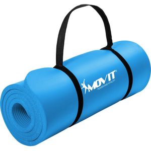 Yoga mat - Yogamat - Fitness mat - Sport mat - Fitness matje - Pilates mat - Oprolbaar - Inclusief handgreep - 190 x 60 x 1.5 cm - Hemelsblauw