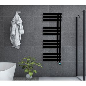 Oppio 115x60 cm - Oppio Elite ECO Digital elektrische handdoekradiator - Mat Zwart (Ral 9005)