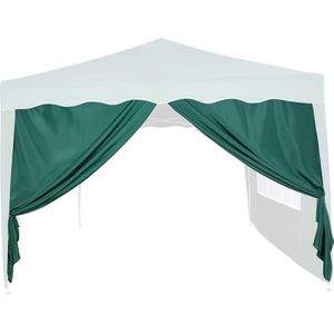 Zijwand voor partytent los - Easy up partytent - Partytent - Paviljoen - Zijwanden - Partytent 3x3 - Waterdicht - Met rits - Polyester - Groen - Zijpanelen L 300 cm x H 200 cm