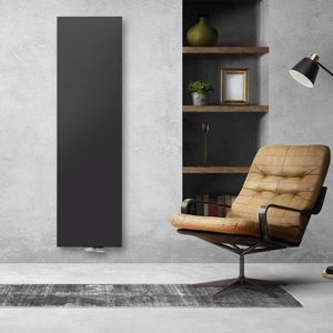 Oppio 160x50 cm Type 20 - 1591 Watt - Oppio Verticale radiator vlakke voorzijde - Mat Zwart (Ral 9005)