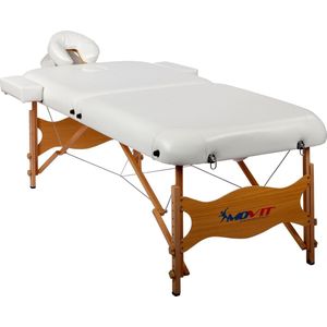 Behandeltafel - Massagetafel - Fysiotherapie - Tattoo stoel - Massage - Verstelbaar - Inclusief draagtas - 211 x 102 x 80 cm - Wit