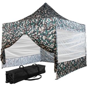 Paviljoen - Pergola - Partytent - Prieel - Paviljoen partytenten - Aluminium - Camouflage - 300 x 330 cm