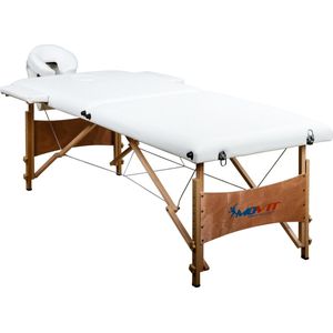 Behandeltafel - Massagetafel - Fysiotherapie - Tattoo stoel - Massage - Verstelbaar - Inclusief draagtas - 210 x 92 x 70 cm - Wit
