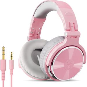 OneOdio Studio Dj Headphone Pro 10 - Roze -  Over-ear koptelefoon - hoofdtelefoon - dj set - kop telefoon - professionele koptelefoon - muziek studio - dj set mengpaneel - dj Headphones