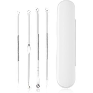 Professionele 4 Delige Mee-eters & Acne Verwijderen Set - Blackhead Killer - Remover Comedonenlepel - Puisten verwijderaar - Comedonendrukker - Mee-eter Lepel