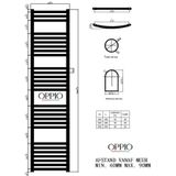 Oppio 160x60 cm - 1072 Watt - Oppio Handdoekradiator - Wit (Ral 9016)